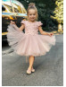 Floral Lace Tulle Flower Girl Dress